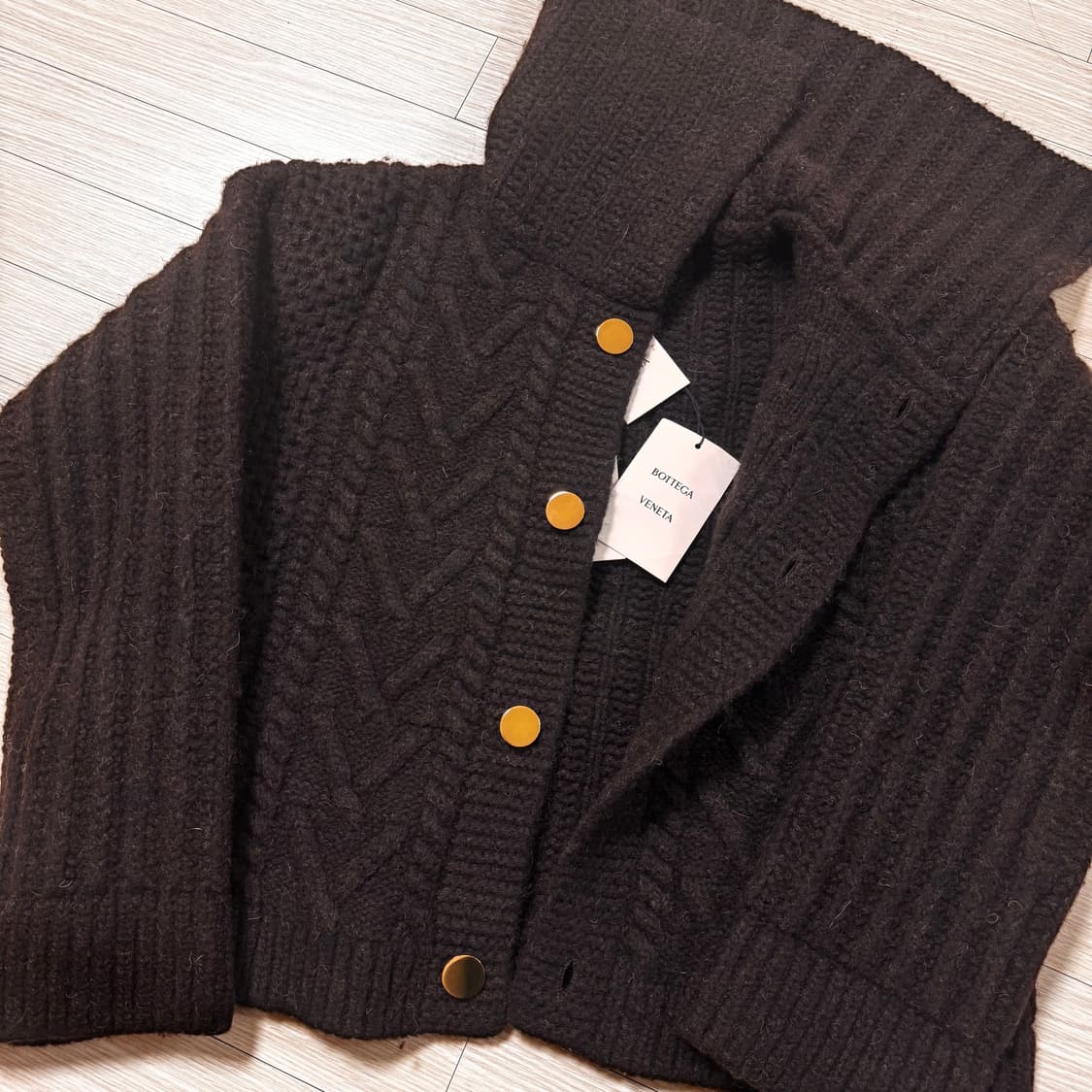 XS 텍ㅇ 새상품 보테가베네타 정가198만 청키 니트 스웨터 가디건 자켓 상품이미지9