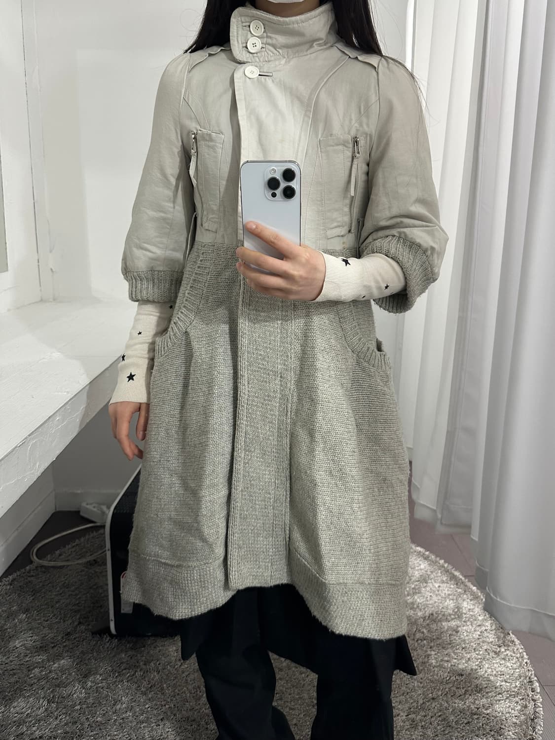 hanii y knit detail twoway jacket 상품이미지8