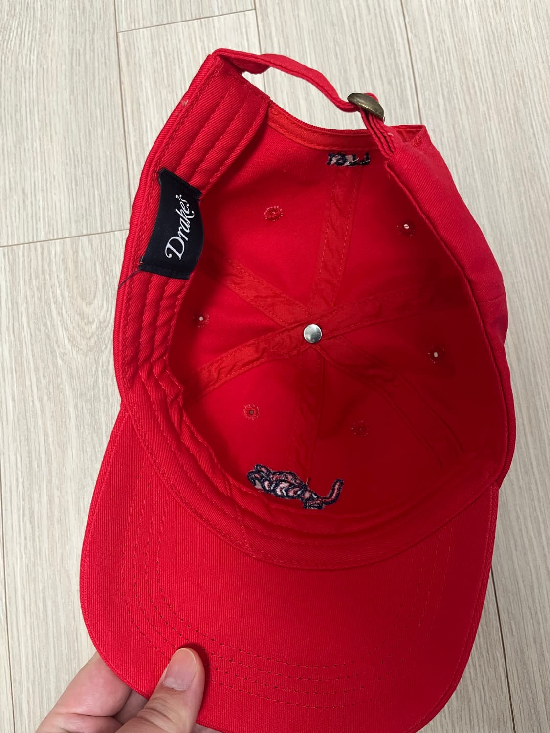 드레익스 레드 타이거 자수 볼캡 모자 상품이미지2