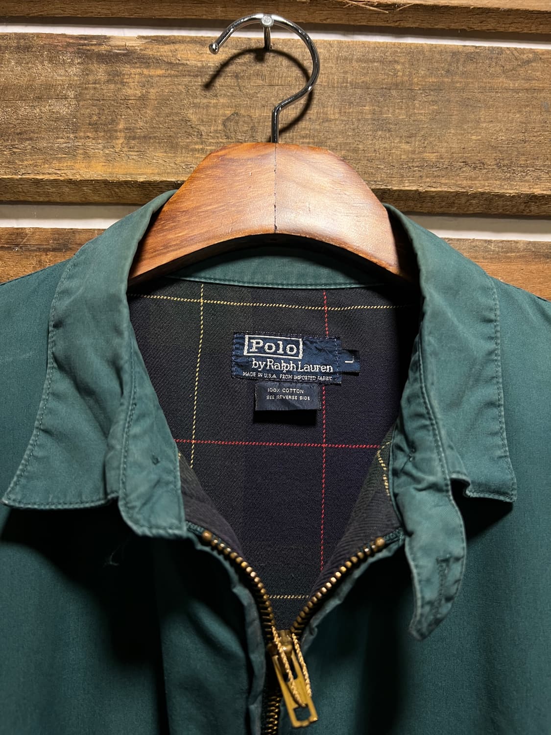 [L]80s OG 폴로 랄프로렌 Made in USA 그린 드리즐러 자켓 상품이미지2