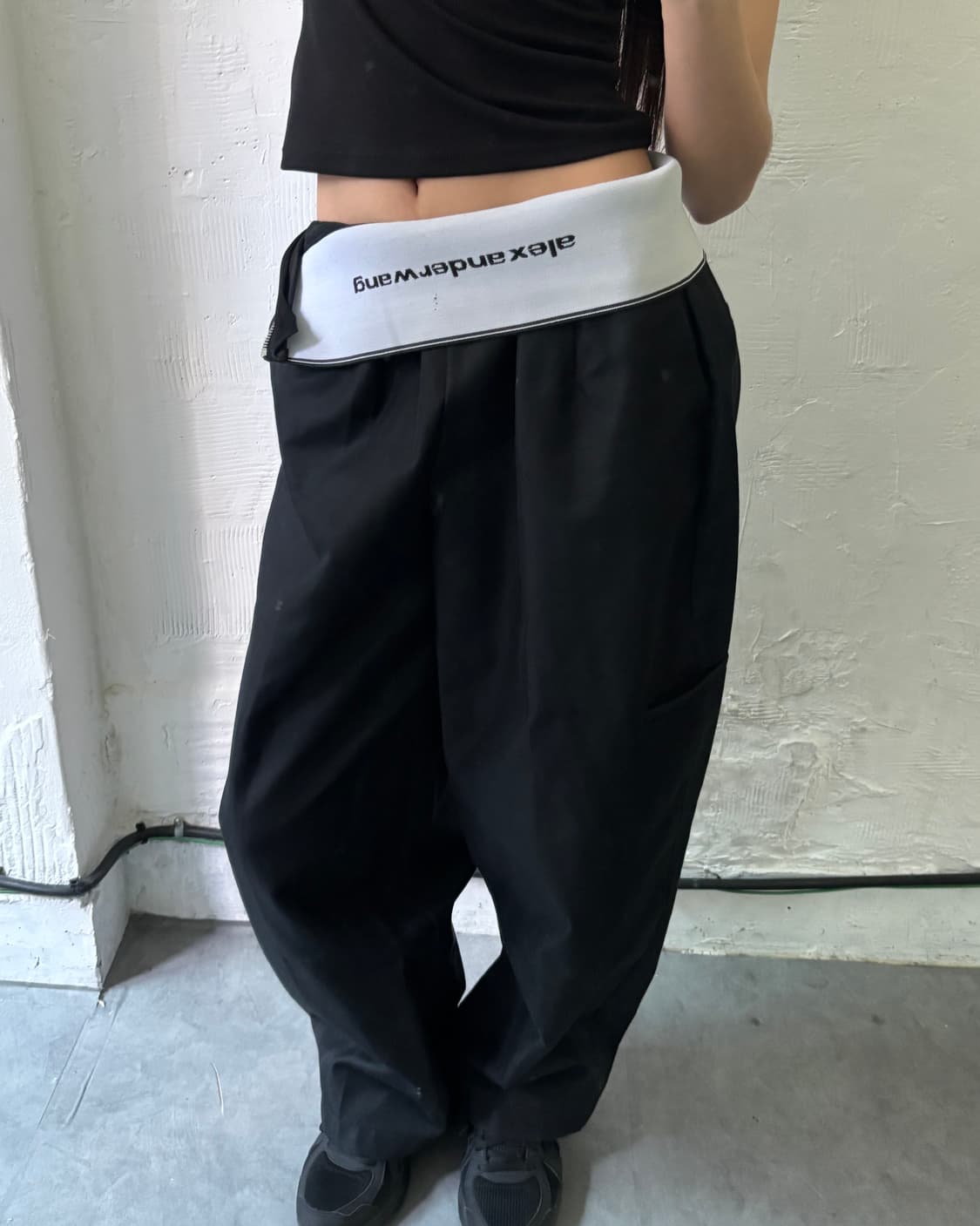 Alexander Wang 알렉산더왕 로고 밴딩 와이드 캐롯 팬츠 상품이미지3