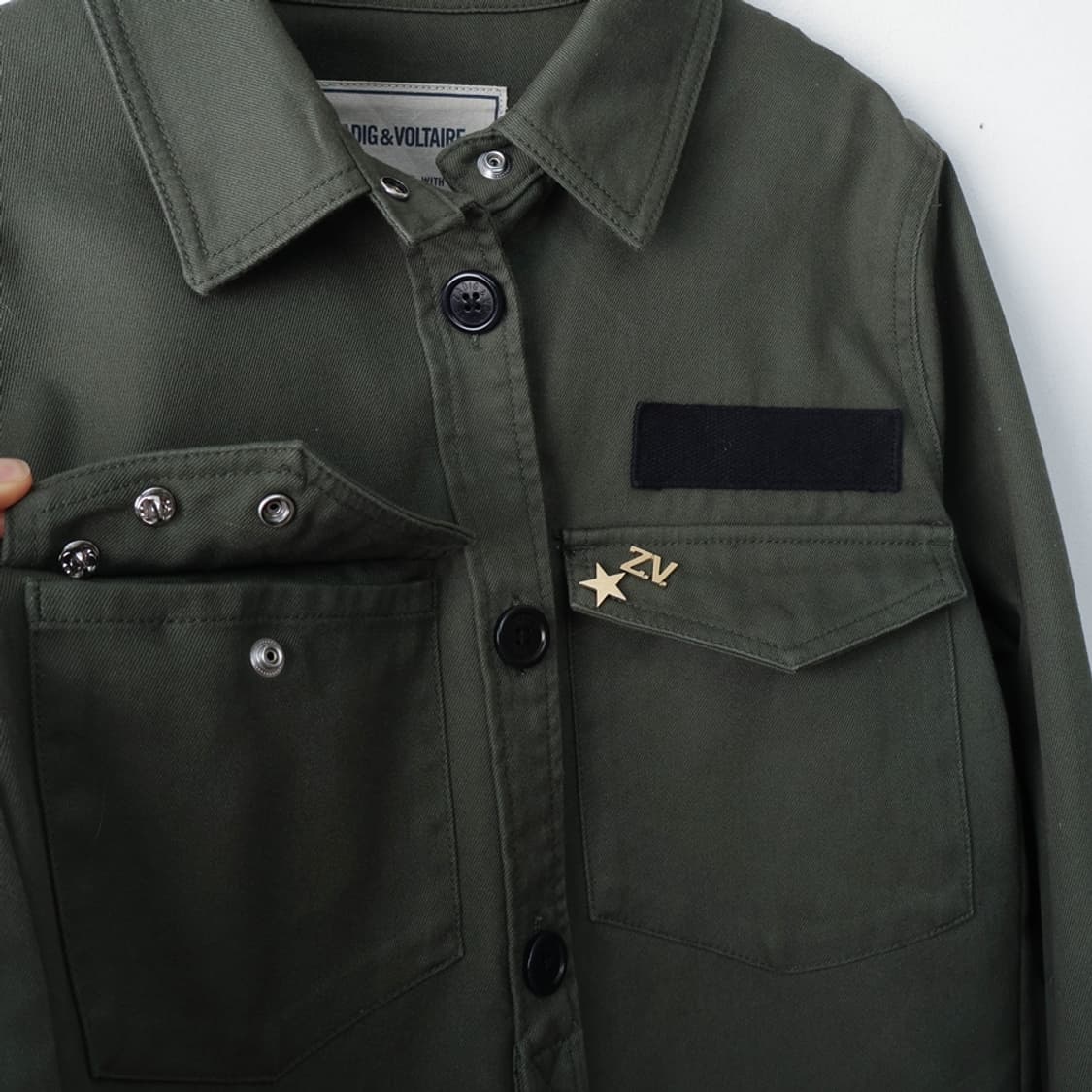 슬림55/쟈딕앤볼테르 스컬 자수 밀리터리 자켓 상품이미지5