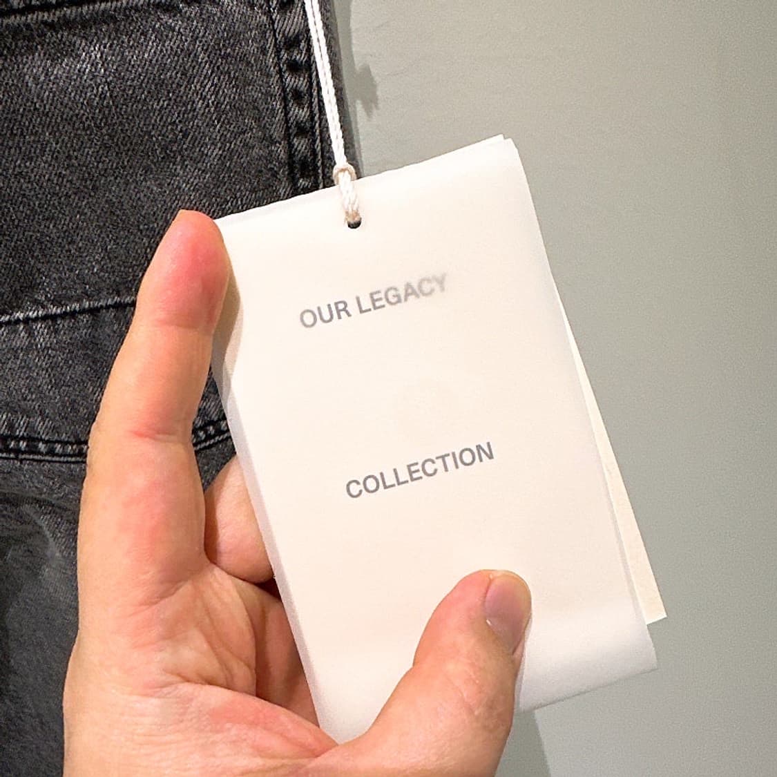 (정품/새상품) 아워레가시 남성 블랙 그레이 익스텐디드 써드컷 데님 팬츠 상품이미지4