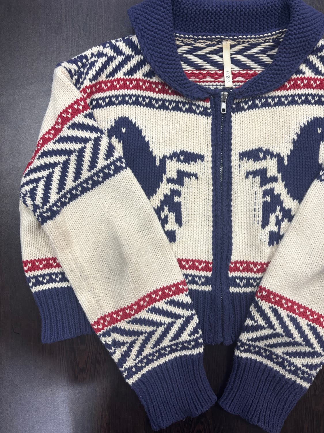 G&G 패턴 니트 집업 가디건 상품이미지4