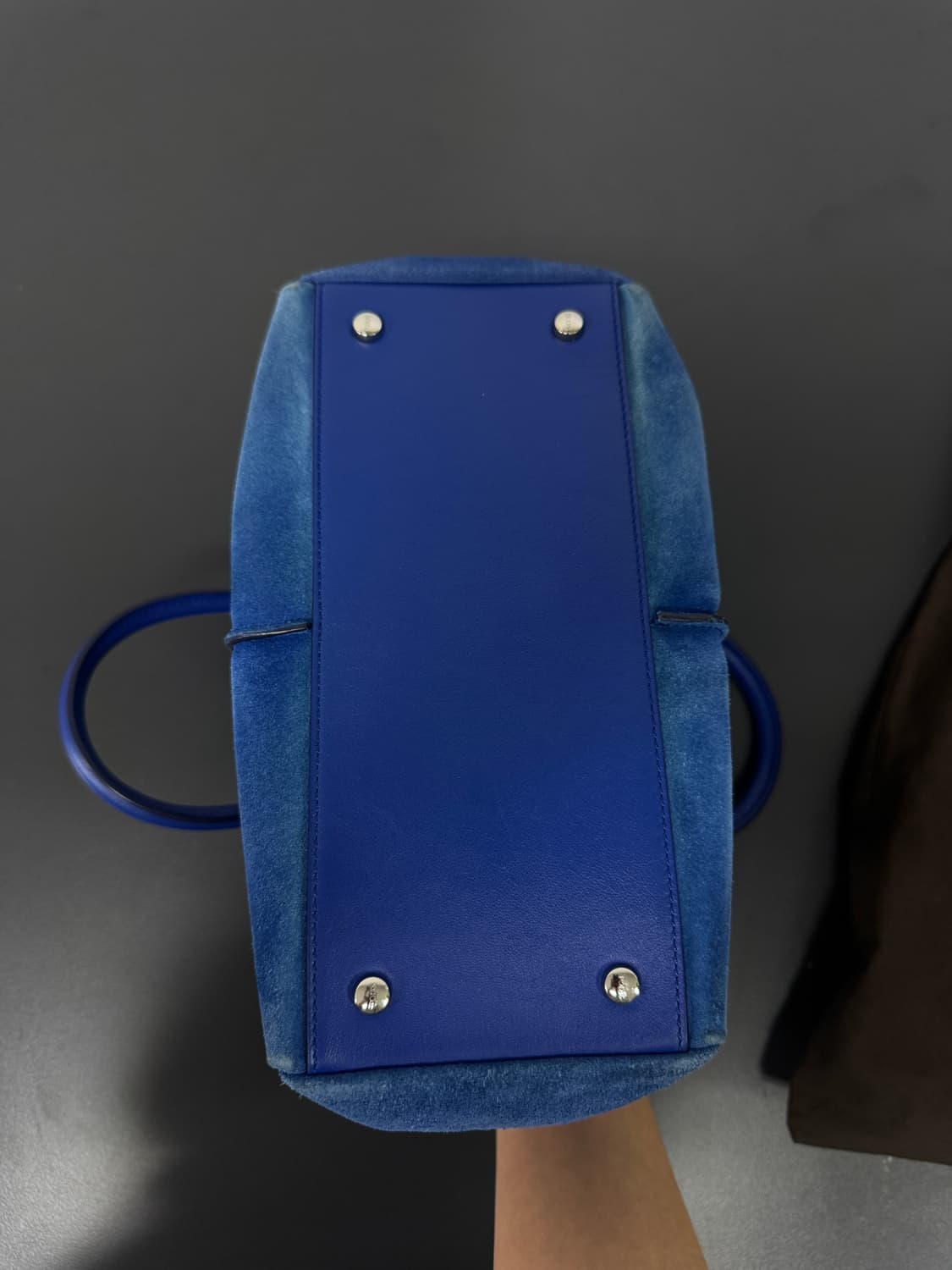 TOD'S 토즈 스웨이드 토트백 블루 상품이미지5