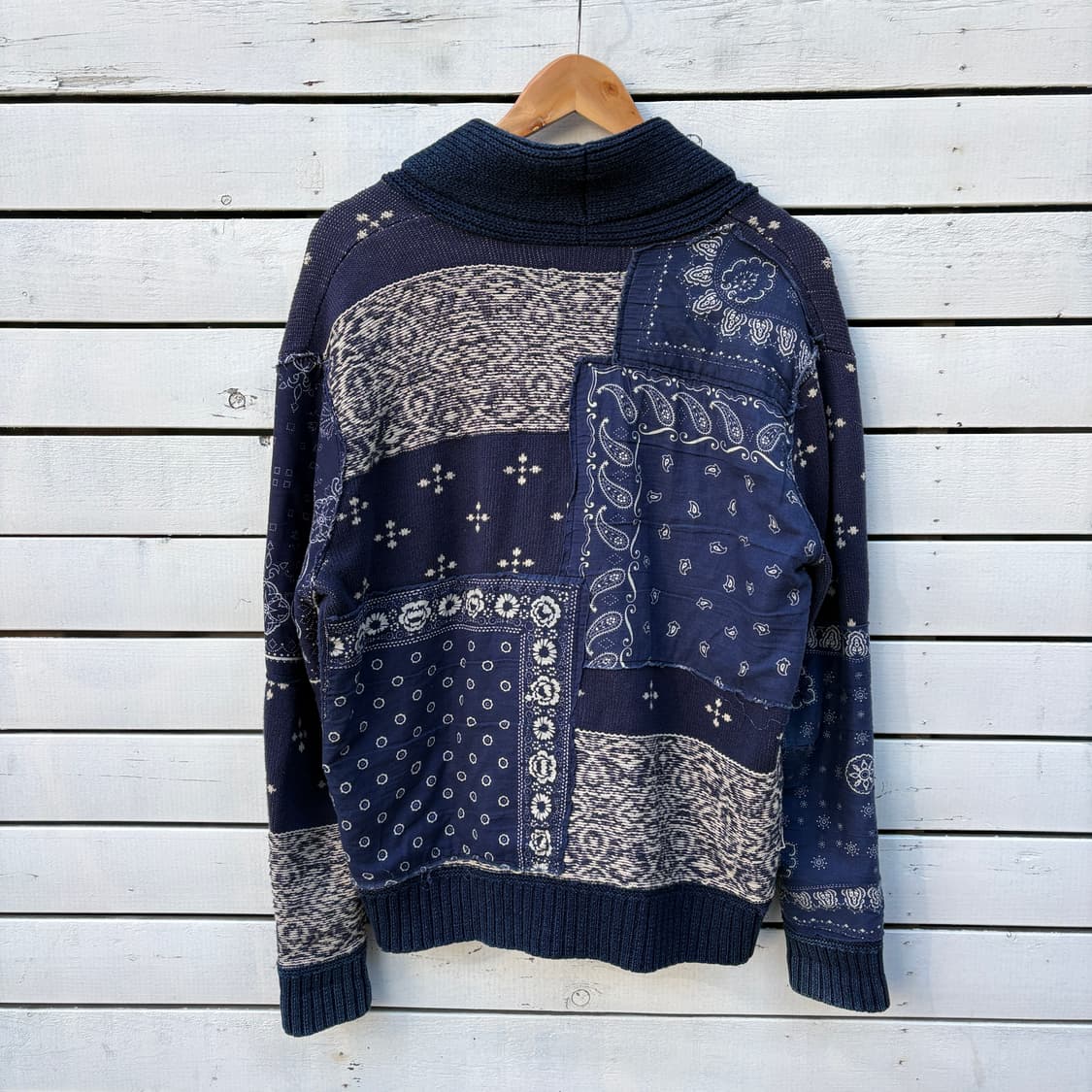 Polo 폴로 데님앤서플라이 페이즐리 패치워크 니트 가디건 상품이미지5