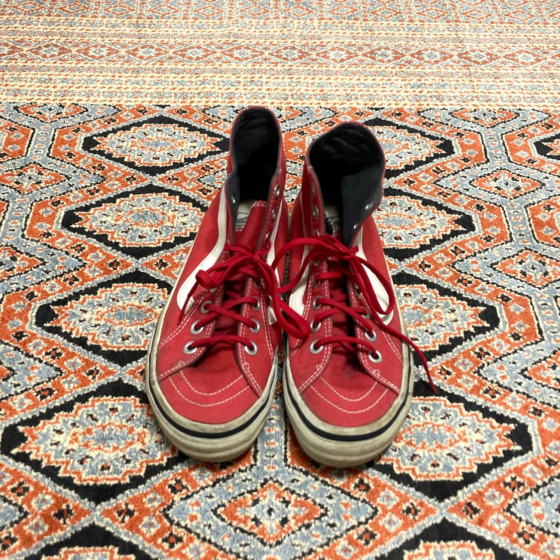 반스 위너 레드 하이탑 스니커즈 US7 상품이미지3
