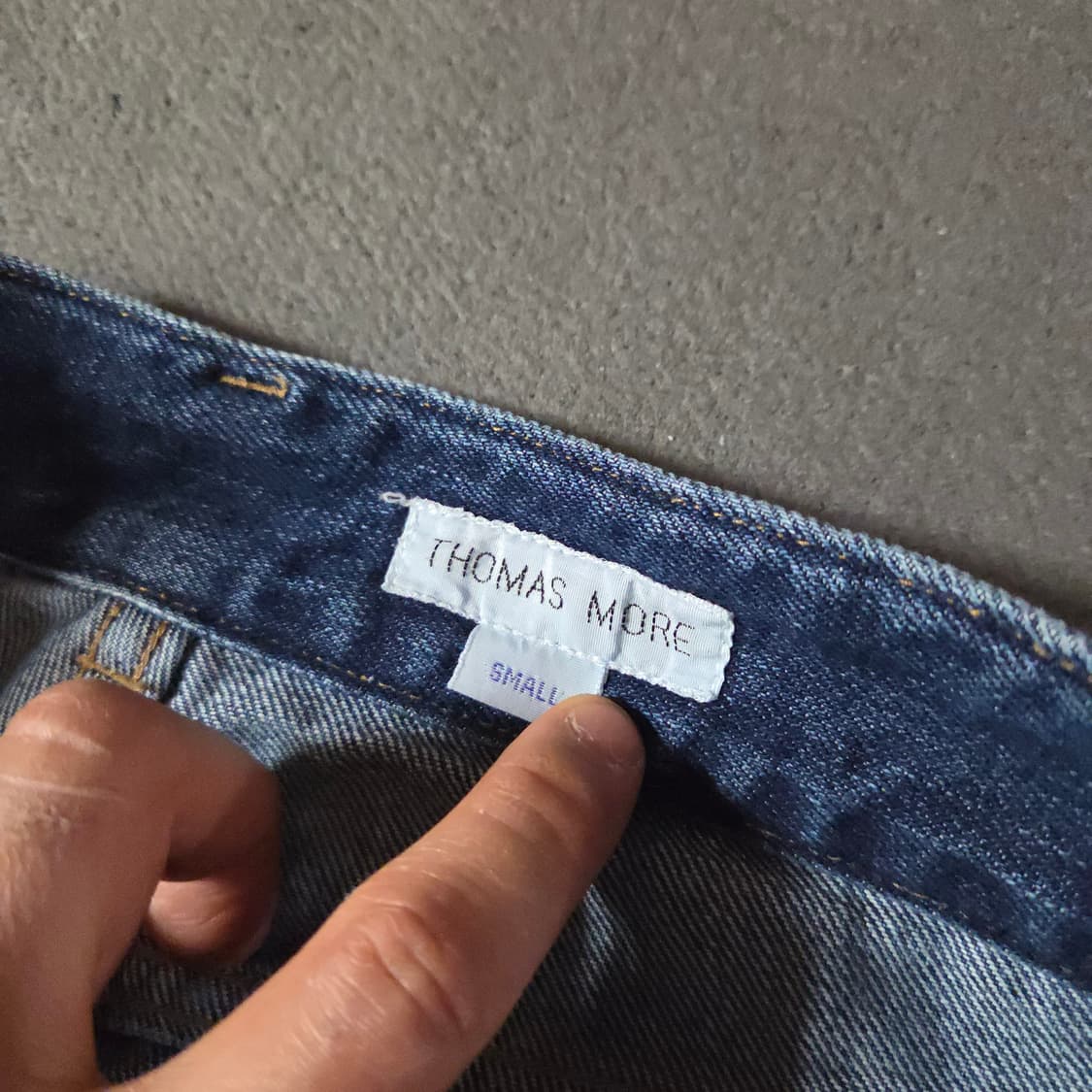 새상품 토마스모어 오가닉 와이드 데님 팬츠 S 상품이미지4