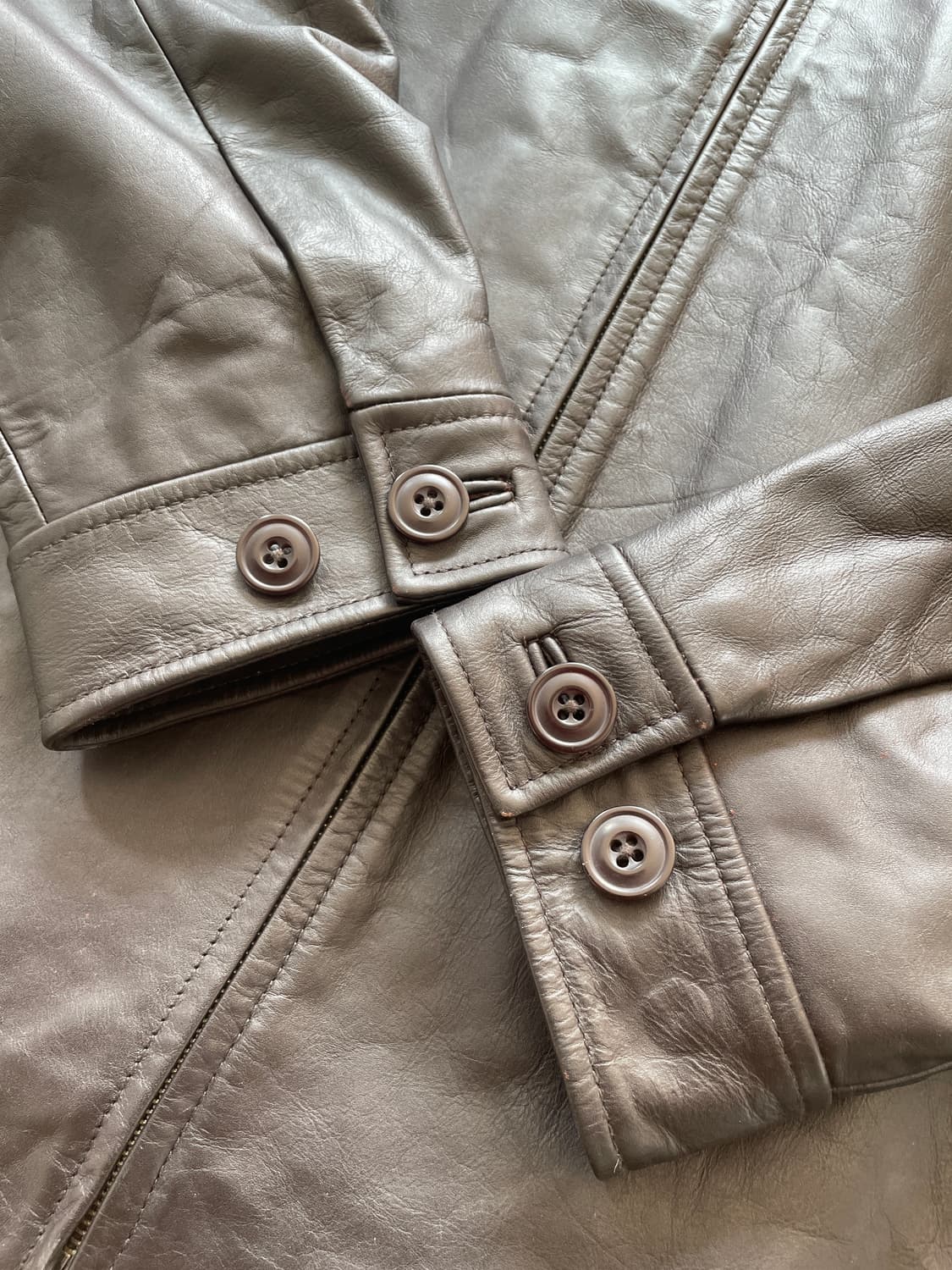 90-00s Old Gap Leather Jacket Dark Brown 상품이미지9