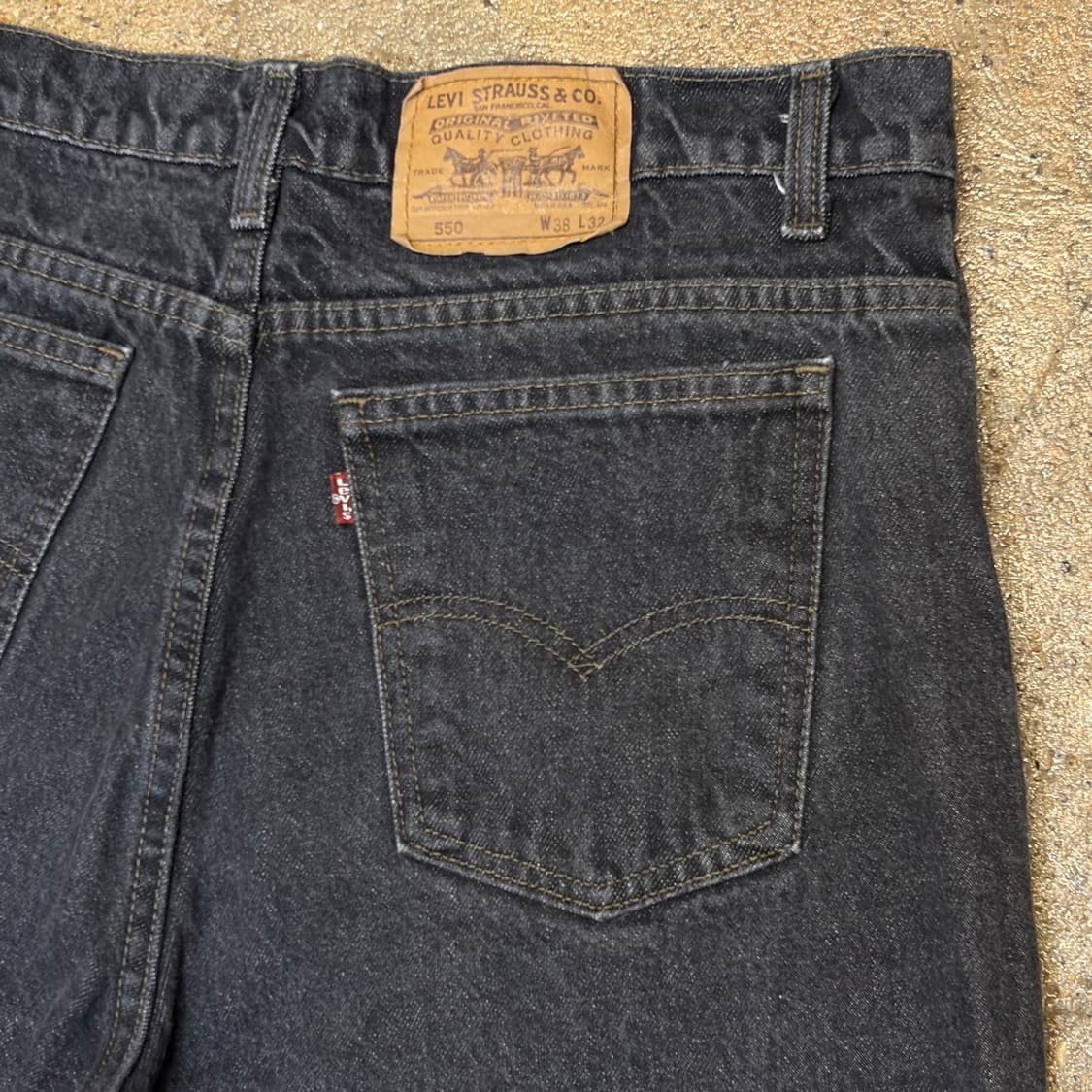 90s Made in USA 빈티지 리바이스 550 블랙진 청바지 상품이미지6