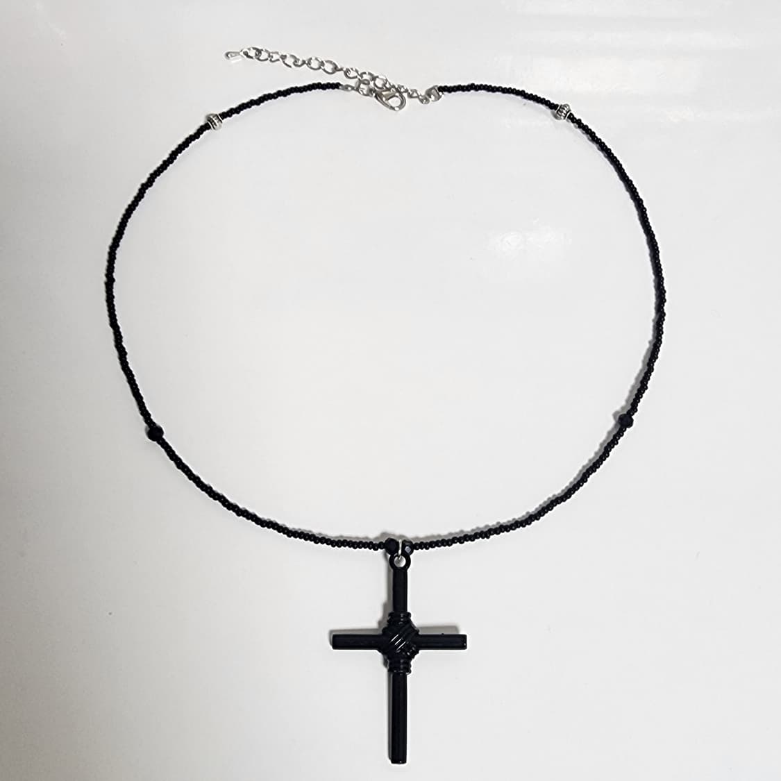 남자 블랙십자가 목걸이 상품이미지1