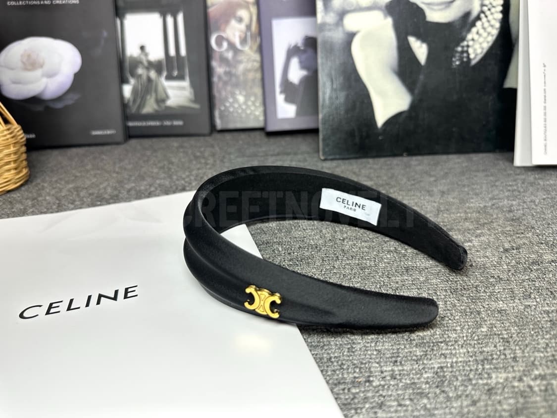 셀린느 실크 헤어밴드 블랙 상품이미지10