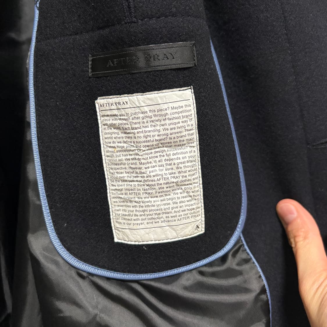 애프터프레이 투어리스트 발마칸 코트 / 네이비, M 상품이미지8