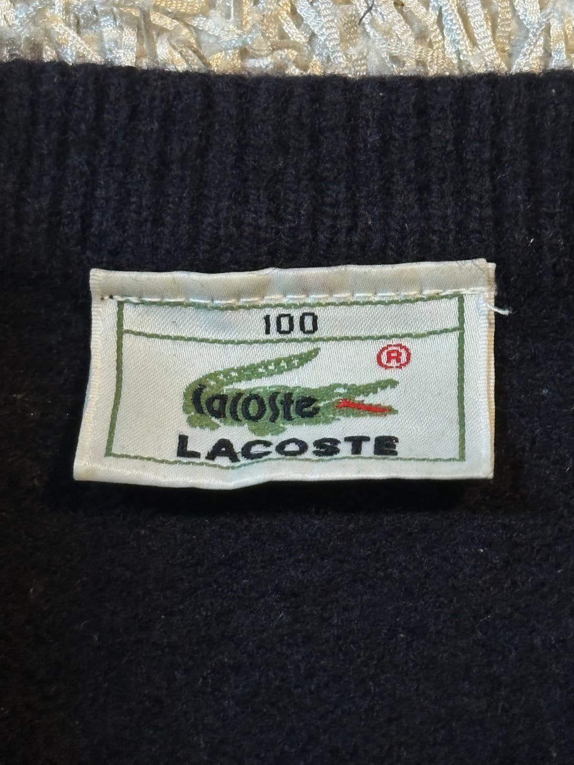 라코스테 LACOSTE 라운드넥 울 니트 블랙 상품이미지4