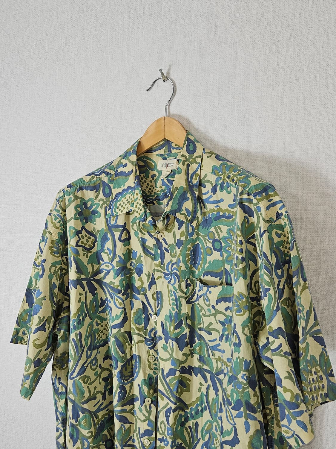 90s 빈티지 J.CREW 제이크루 플로럴 반팔셔츠 하와이안 XL 상품이미지3
