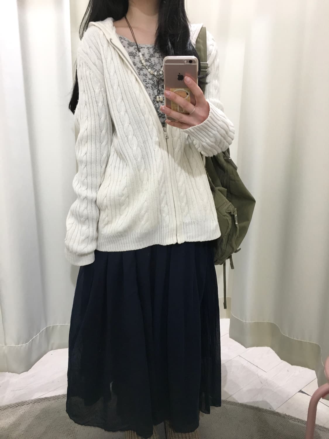 모리걸 아사면 밴딩 스커트 상품이미지4