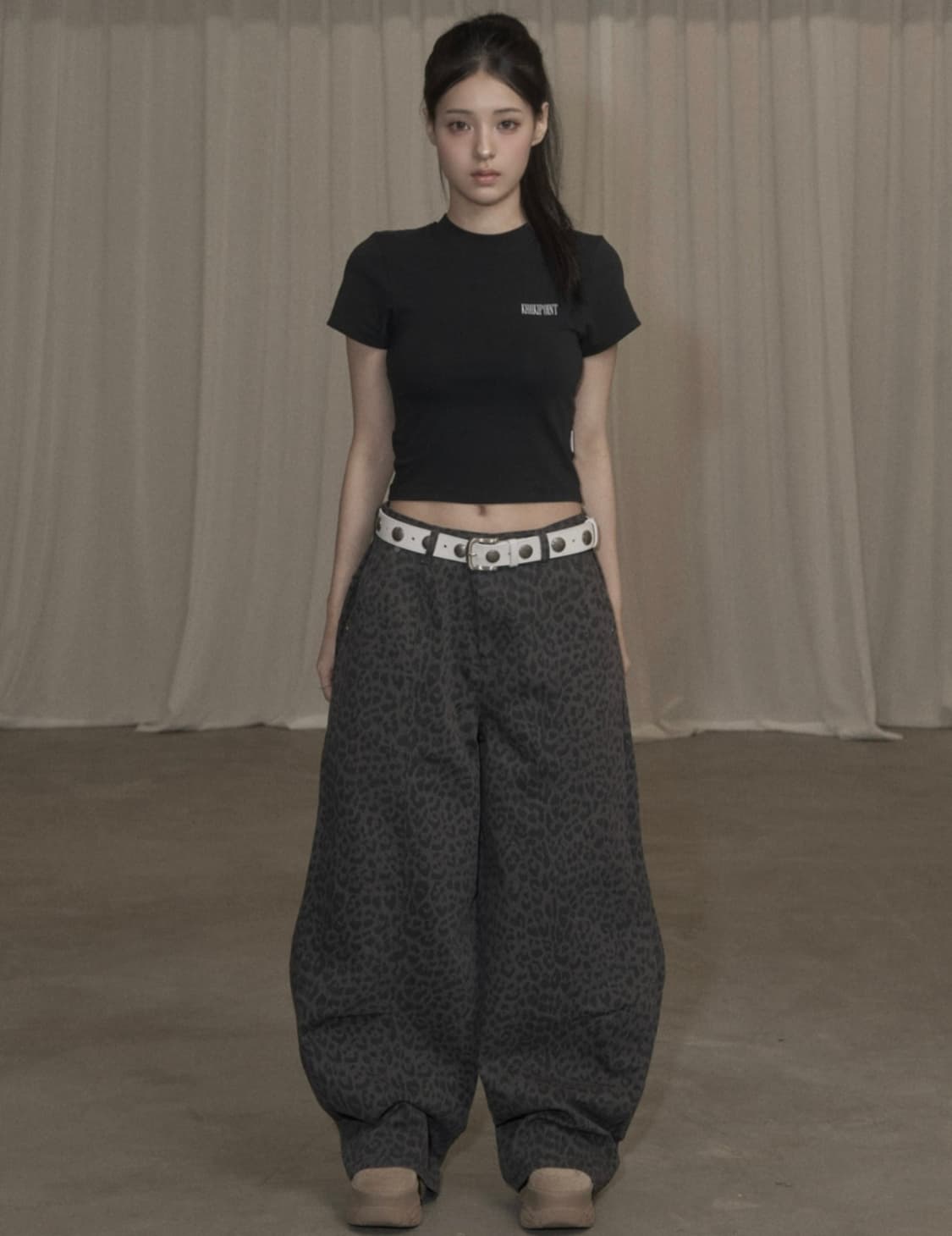 카키포인트 코튼 벌룬 팬츠 Cotton Balloon Pants 레오파드 상품이미지2