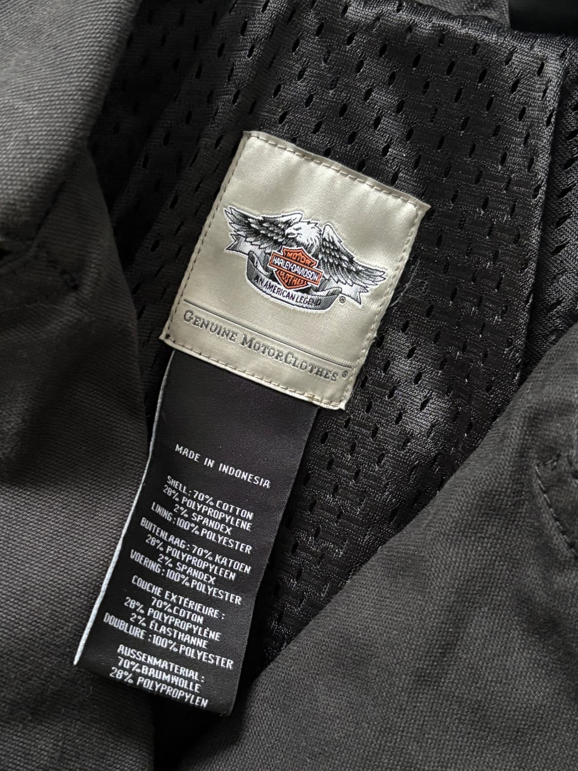 Harley Davidson 할리데이비슨 블랙 캔버스 라이딩 자켓 상품이미지4