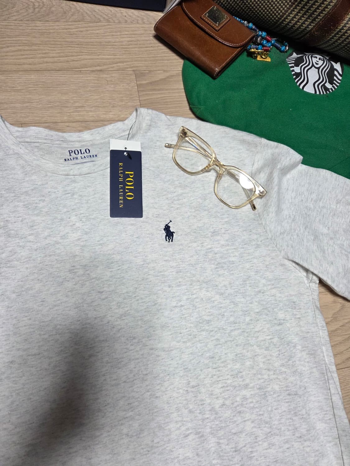 (새상품)폴로 랄프로렌 오트밀 반팔 티셔츠        상품이미지1