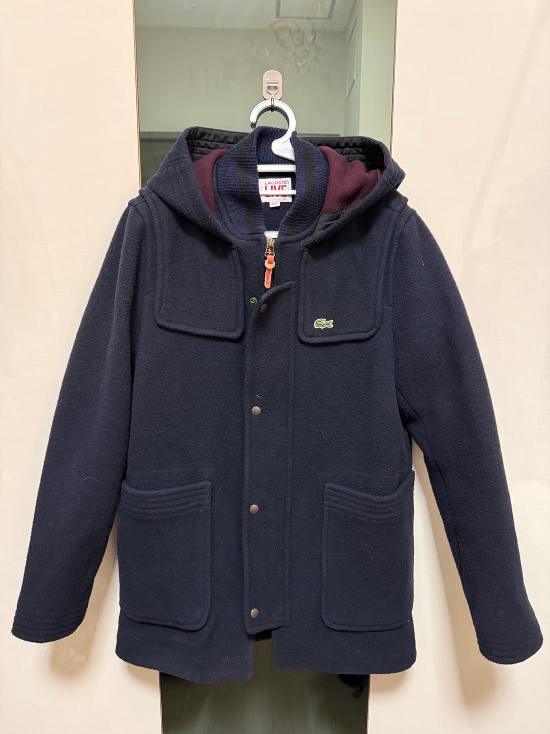 라코스테 네이비 하프코트 상품이미지1