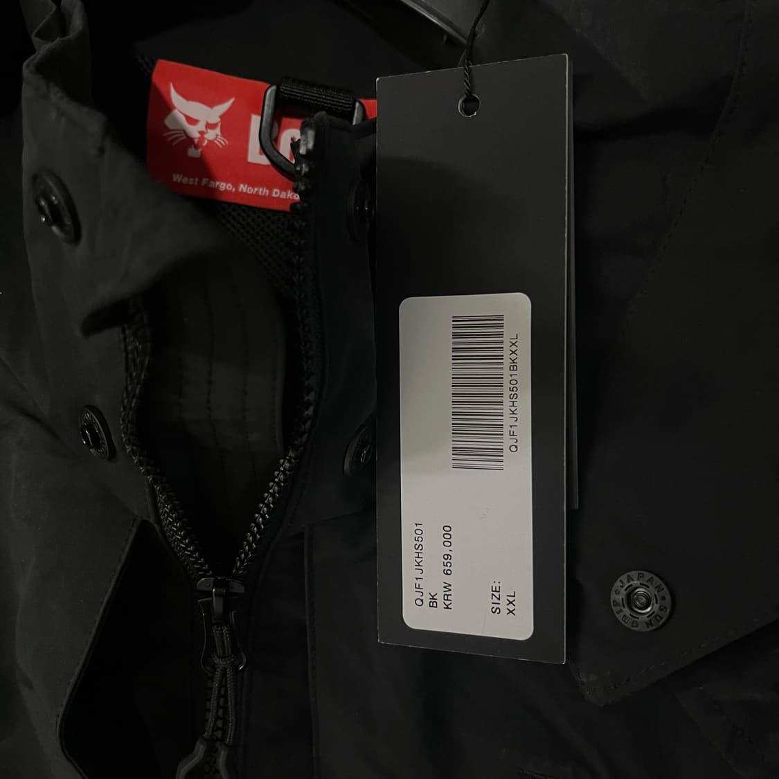 새상품(XXL)밥캣 제트 하드쉘 유틸리티 자켓 블랙 상품이미지2