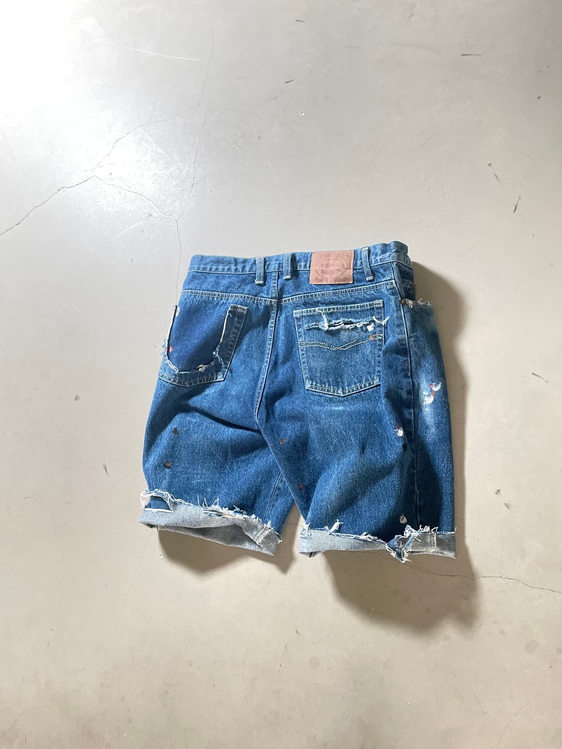 Overzone  Painting Denim Shorts 상품이미지2