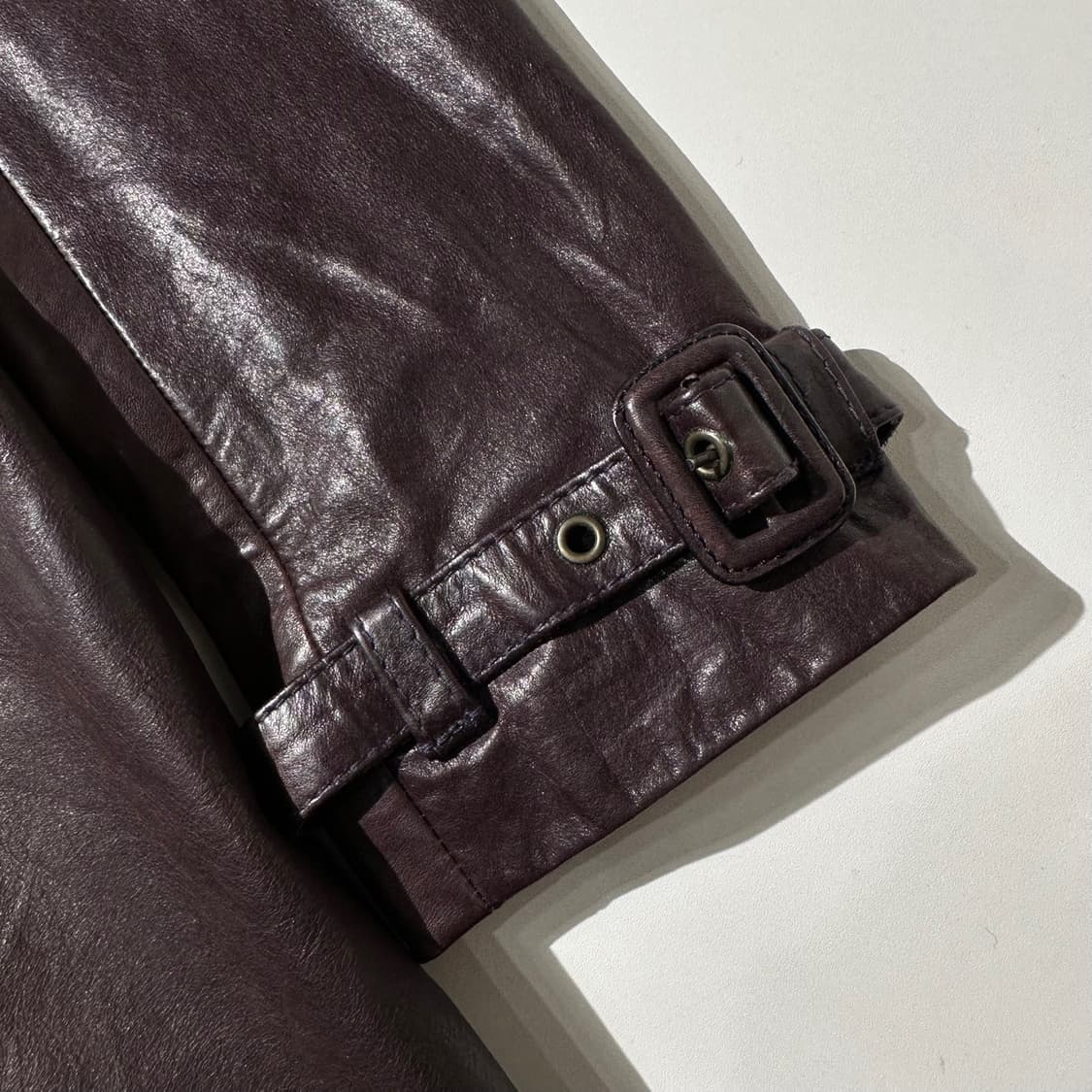 (매장판) 디젤 램스킨 레더 더블 트렌치 코트 상품이미지7