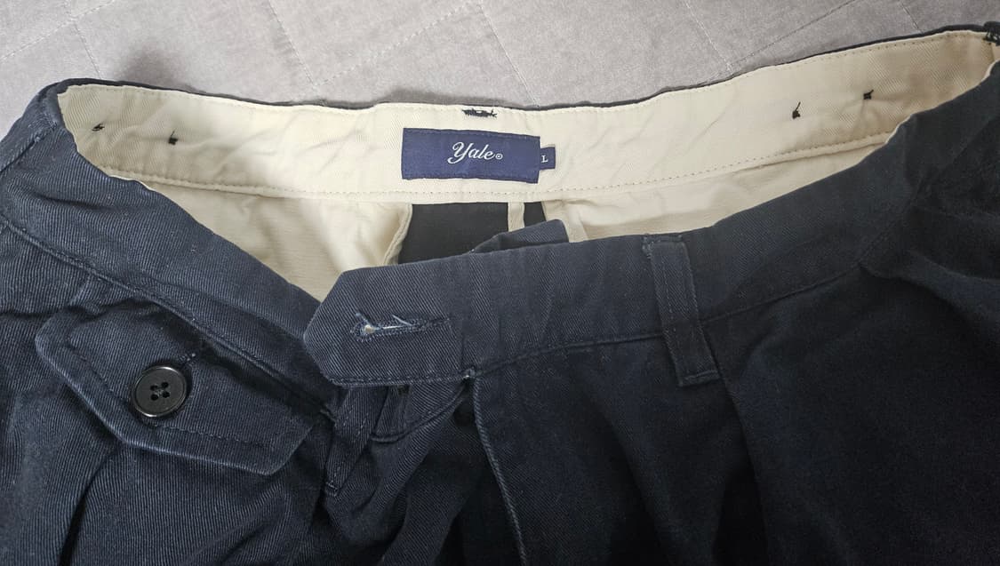 예일 프리미엄 빈티지 투 턱 구르카 치노팬츠(네이비) 상품이미지2