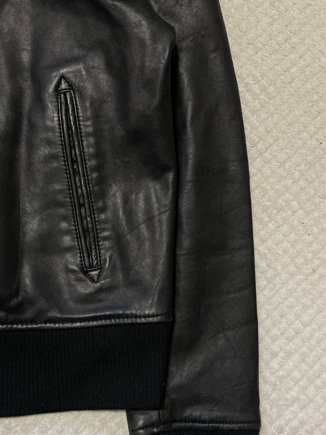 ZARA 자라 웨스턴 무드 램스킨 양가죽 레더 자켓 상품이미지5