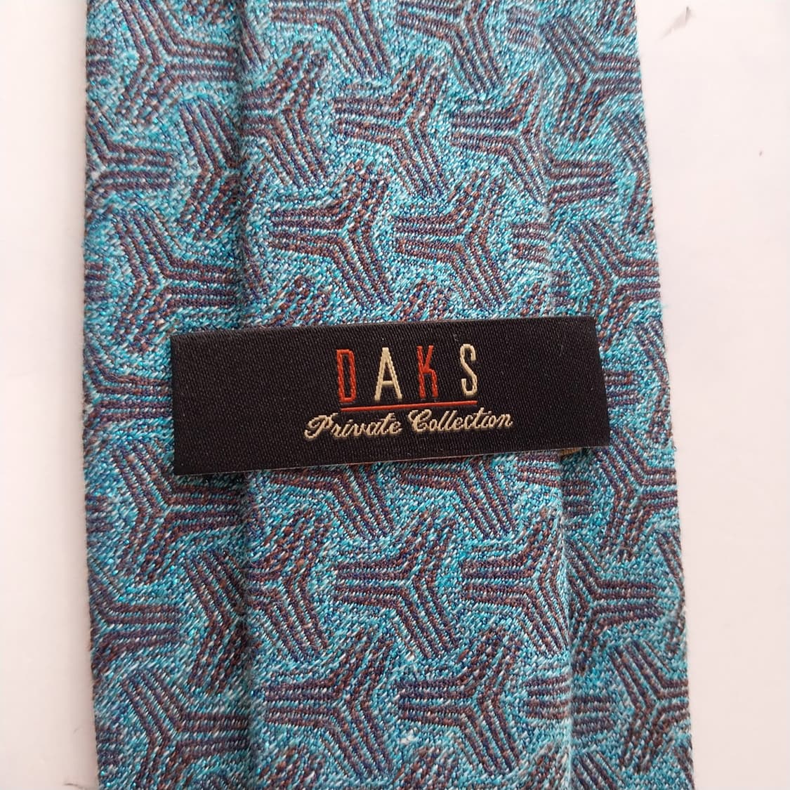 닥스 실크 코발트 블루 패턴 넥타이 8.2cm A+등급 K2325 상품이미지9