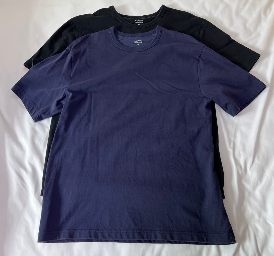 M) 무탠다드 반팔 블랙,네이비 상품이미지1