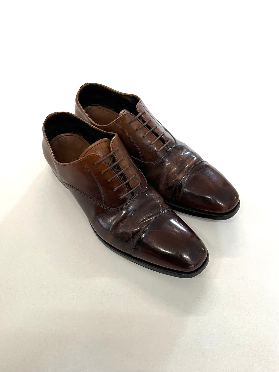 프라다 레더 더비슈즈 상품이미지1