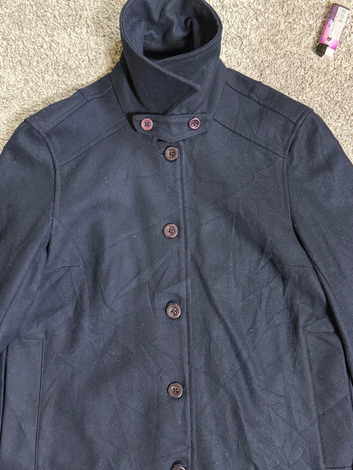 BEAMS BOY 빔즈보이 네이비 하프코트 상품이미지5