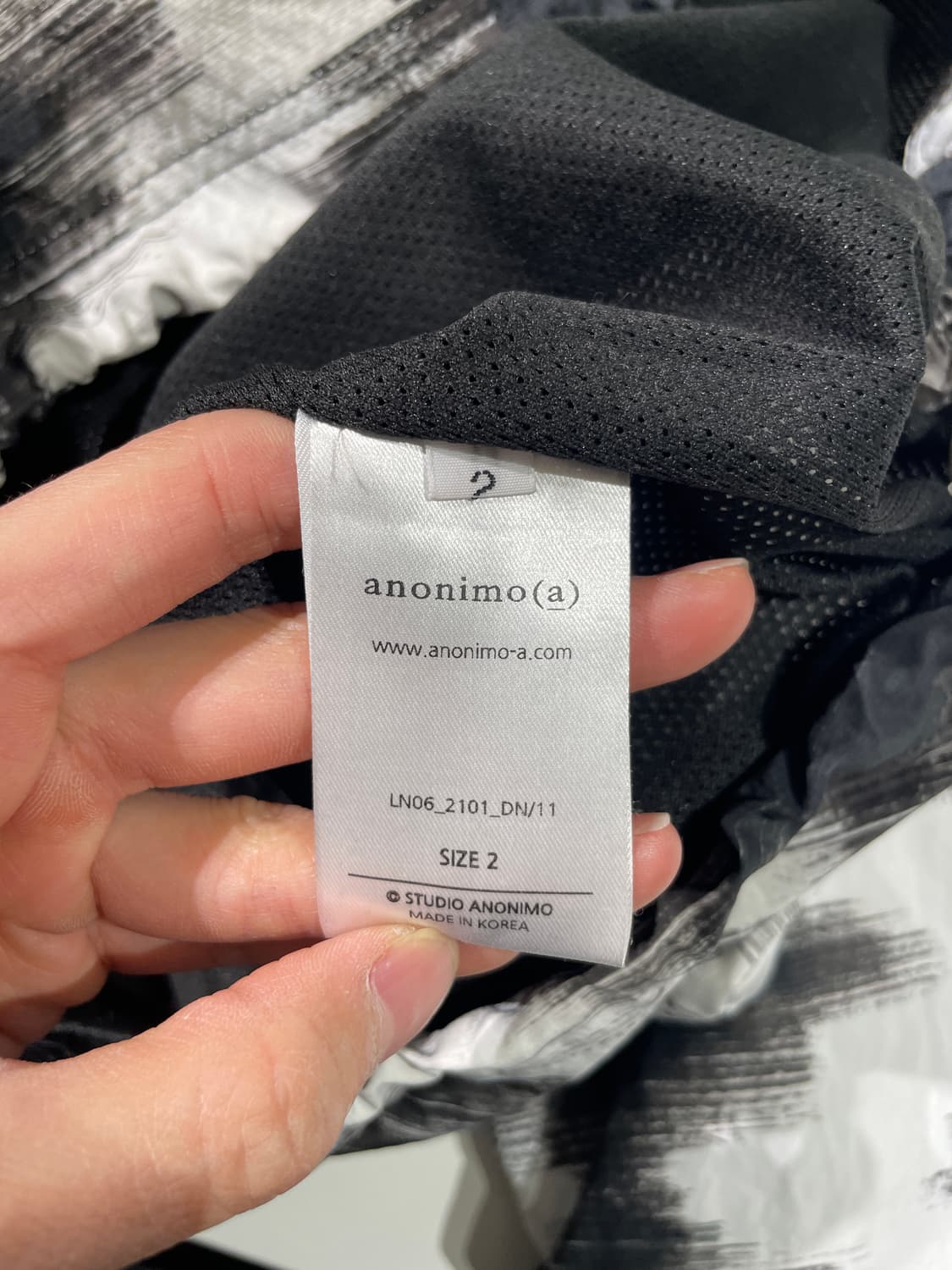 아노니모아노니마 브러쉬 스트로크 하프집 아노락 상품이미지8