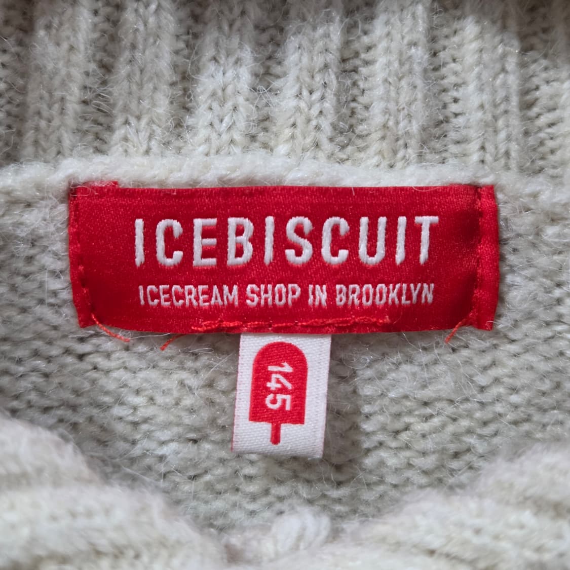 아이스비스킷 키즈 롱카라 피셔맨 니트 145 상품이미지3