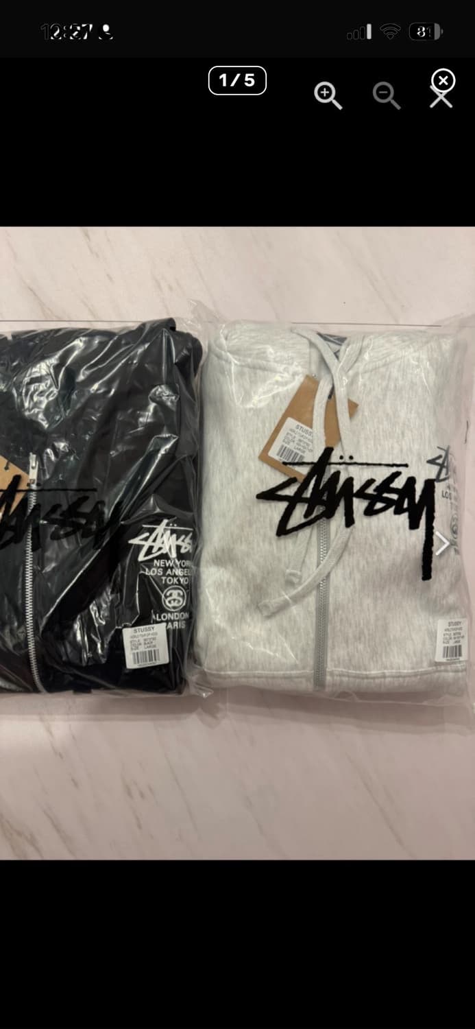 🔥[새상품/정품]🔥 스투시 월드투어 기모 후드집업 남녀공용 상품이미지1