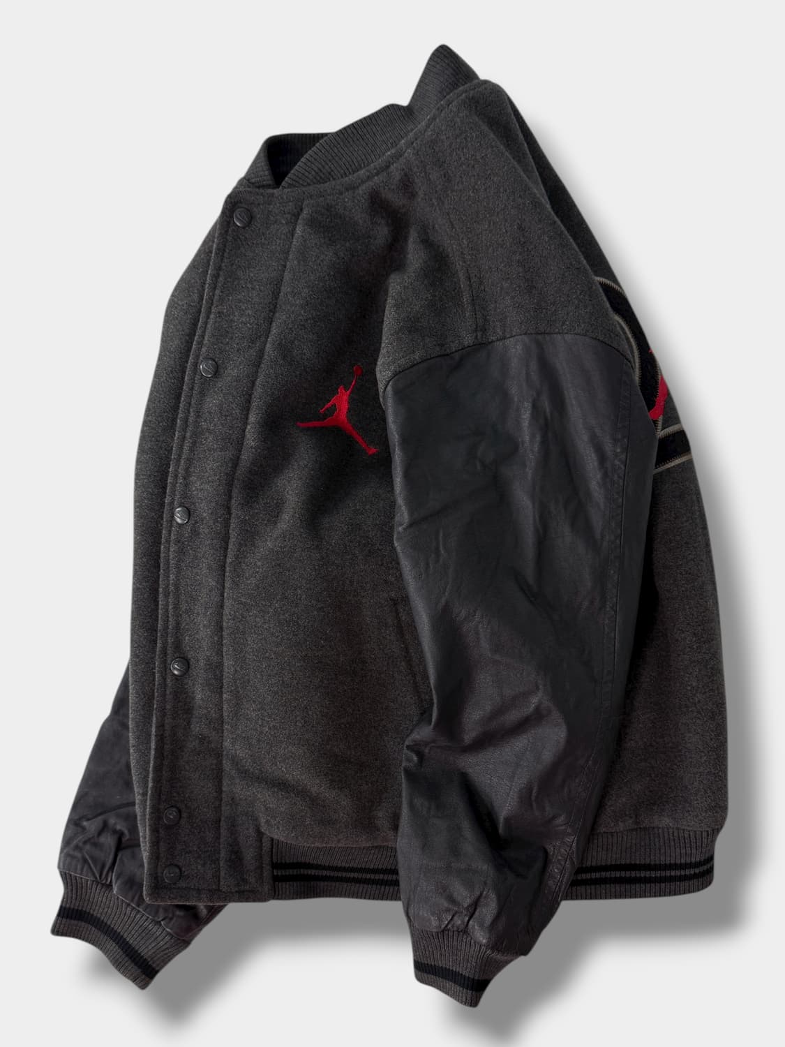 나이키 90‘s 오버핏 조던 레더 울 모직 바시티 자켓 상품이미지4