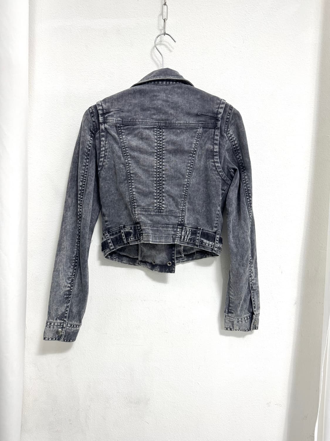 Studded Collar Denim Jacket 상품이미지3