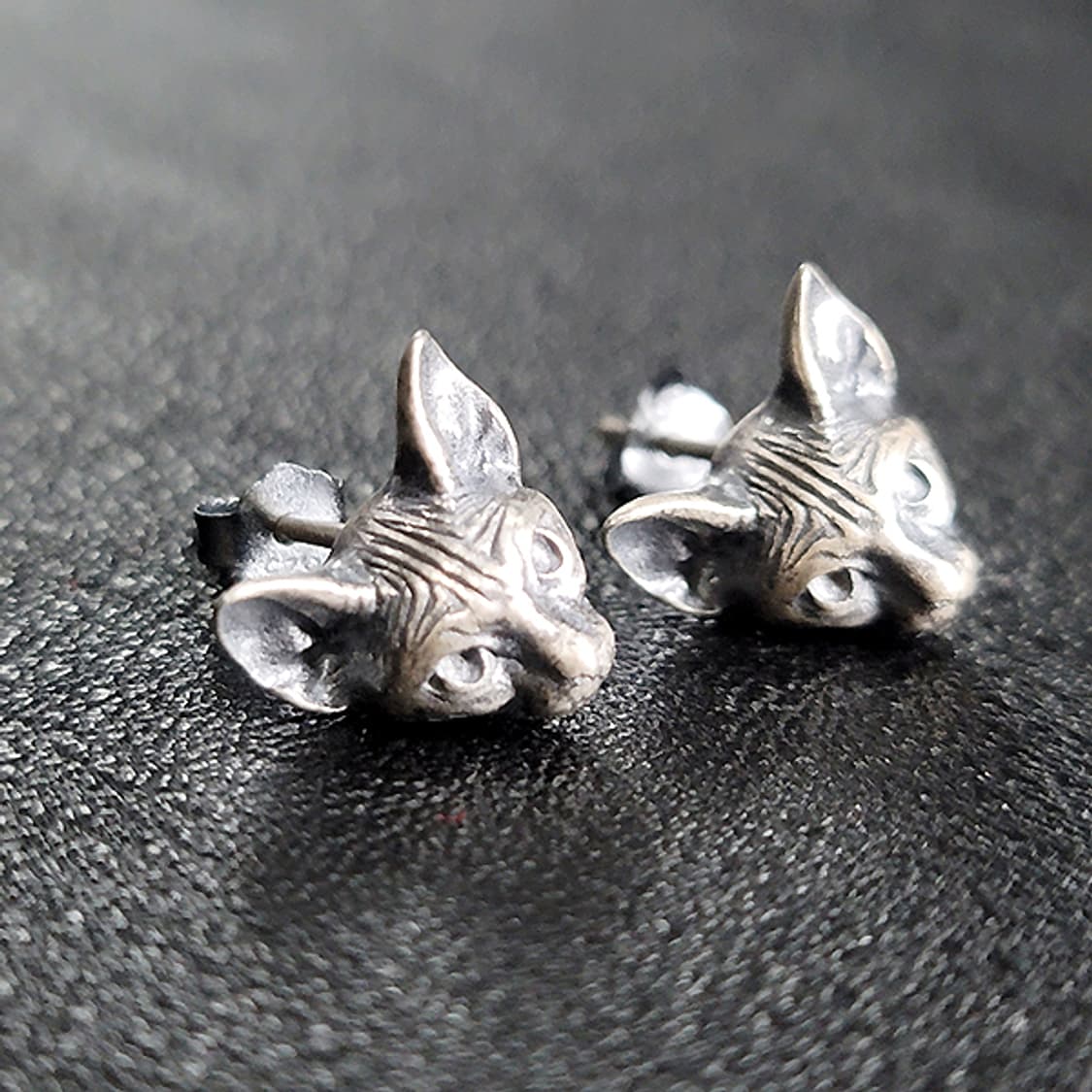 스핑크스 실버 귀걸이 피어싱 은 남자 여자 명품 고딕 고대 고양이 상품이미지2