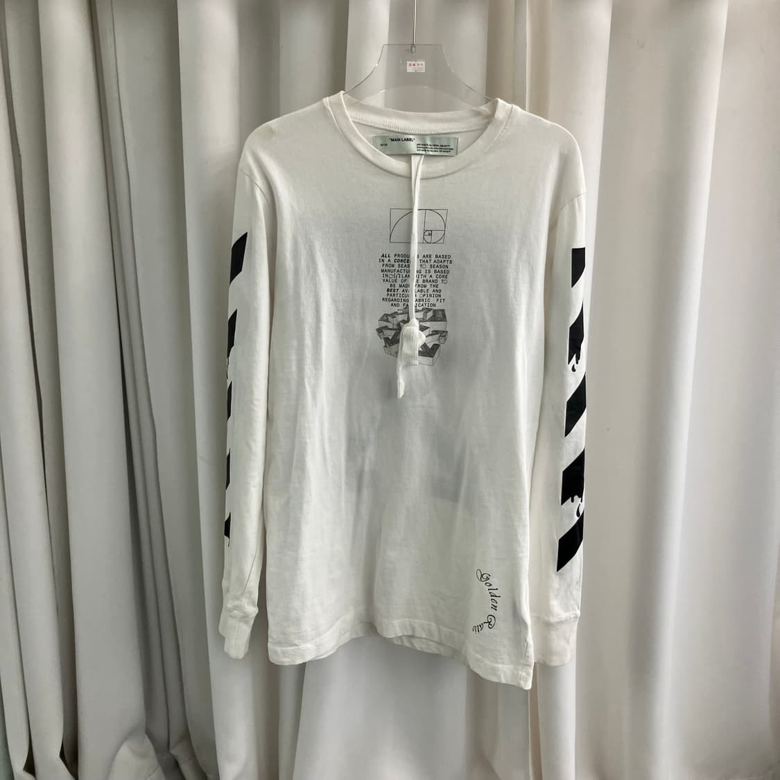 오프화이트 화이트 드리핑 애로우 인콤프 스웨트셔츠 M 상품이미지1