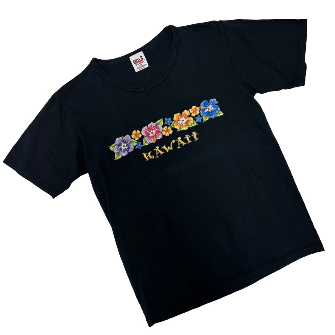 앤빌(Anvil) 빈티지 하와이 플로럴 티셔츠 상품이미지1