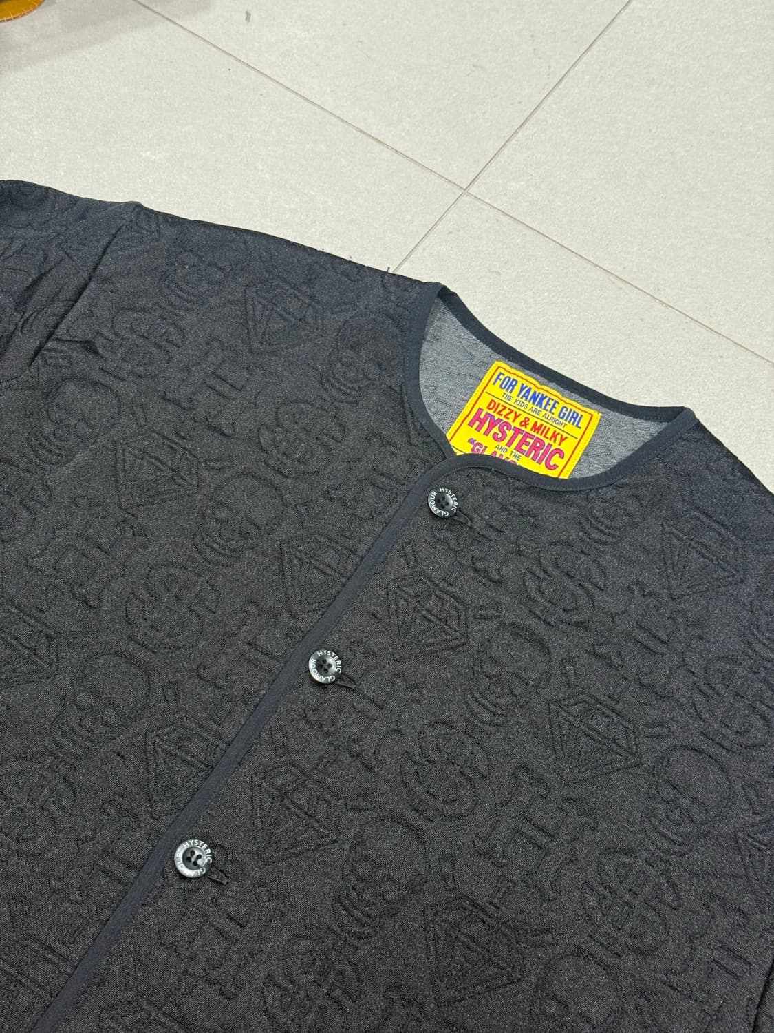 히스테릭 글래머 해골 보석 돈 패턴 음각 프린팅 자켓 상품이미지1