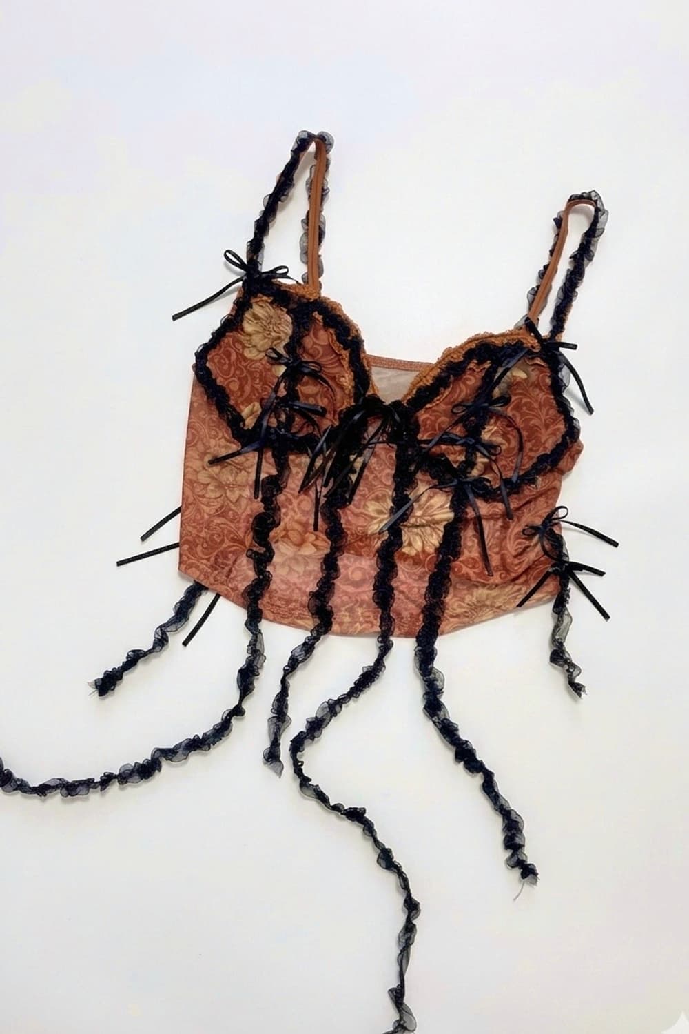 핸드메이드 레이스 코르셋 탑 나시 상품이미지1