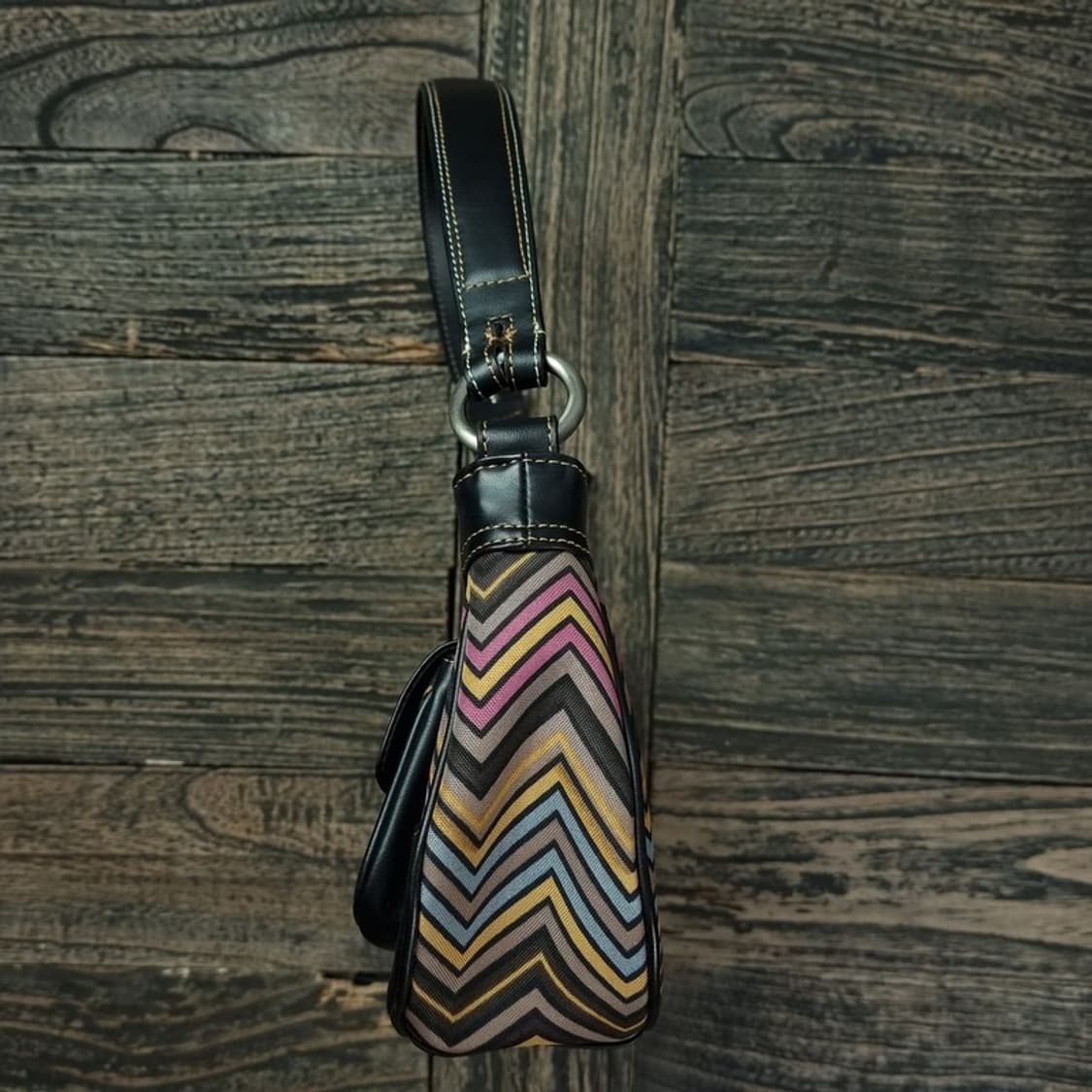 [미쏘니] 에스닉 기하학 패턴 투포켓 빈티지 호보백 숄더백 P01215 상품이미지4