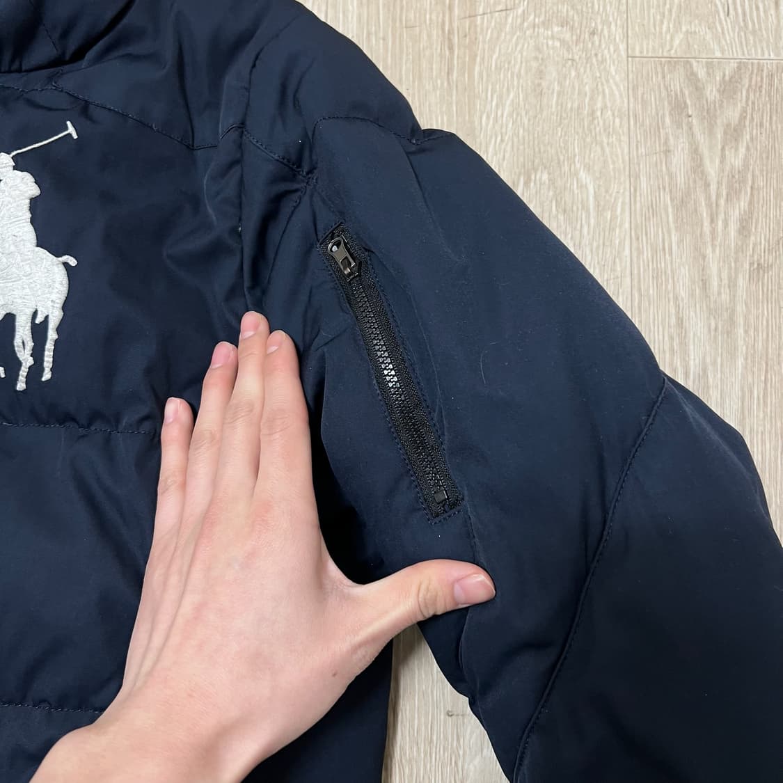 폴로 랄프로렌 여성 빅포니 후드 패딩 M/95  상품이미지5