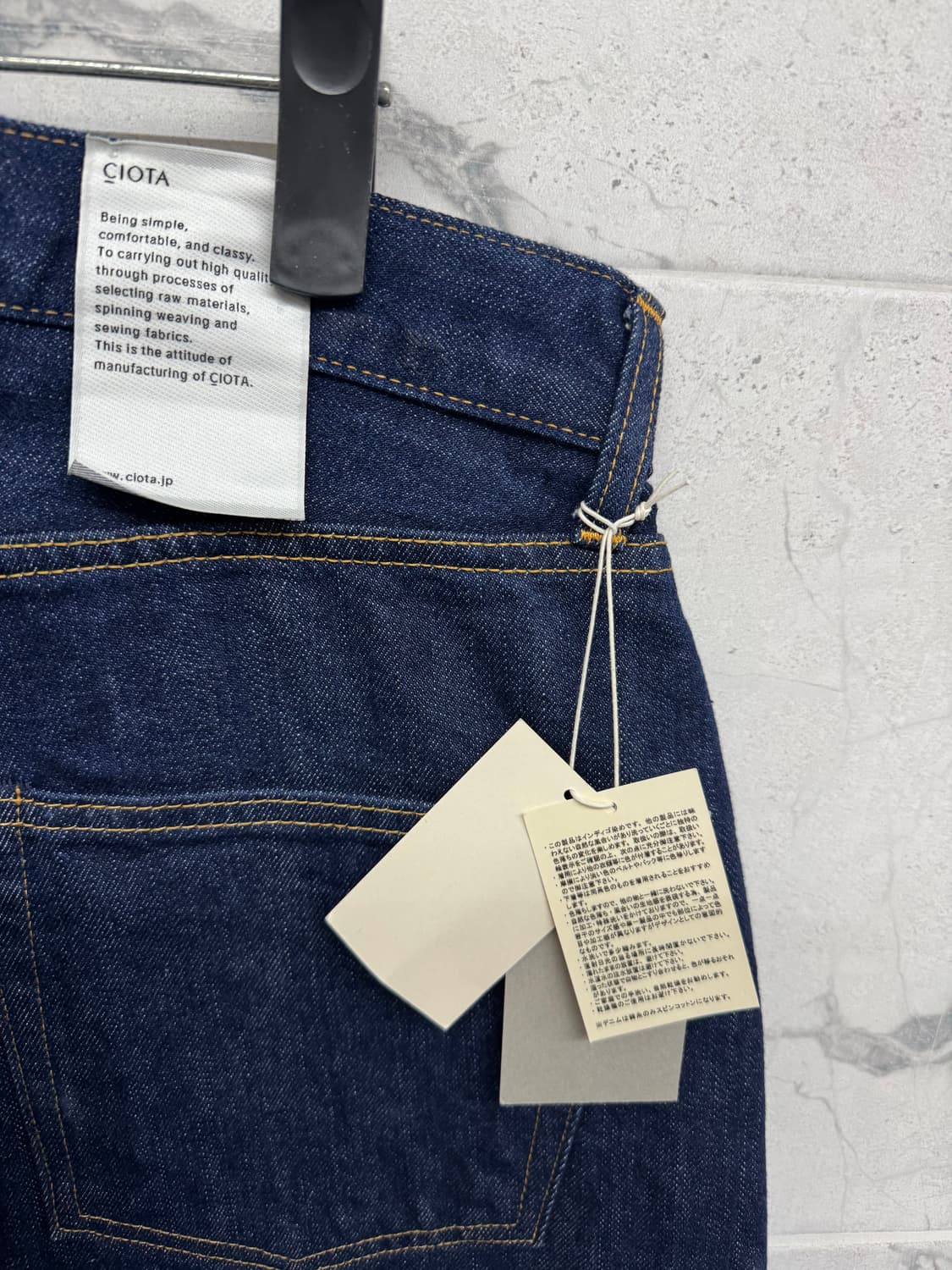 시오타 5포켓 셀비지 데님 팬츠(32 새상품) 상품이미지5
