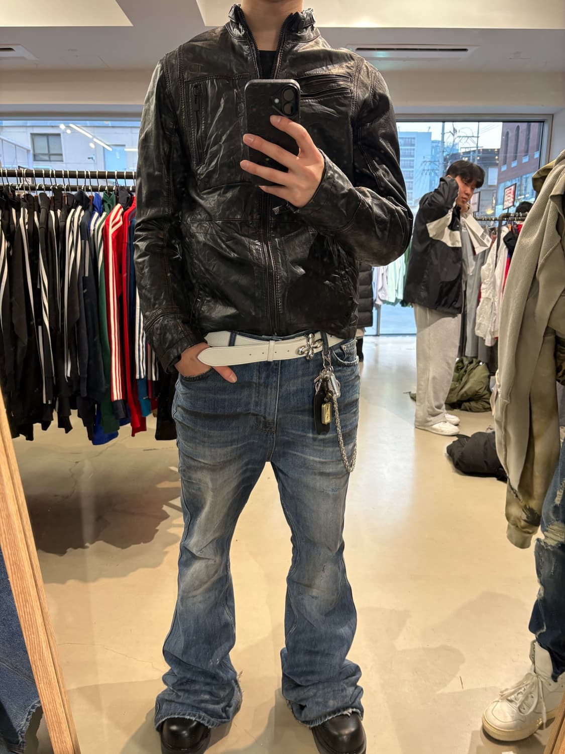 [M] 아메리칸 빈티지 가죽 레더자켓 상품이미지1