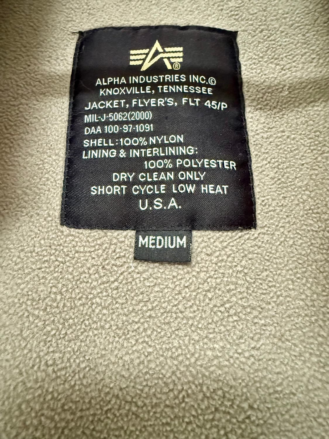 알파인더스트리 CWU 45/P 플라이트 자켓(105) 상품이미지3