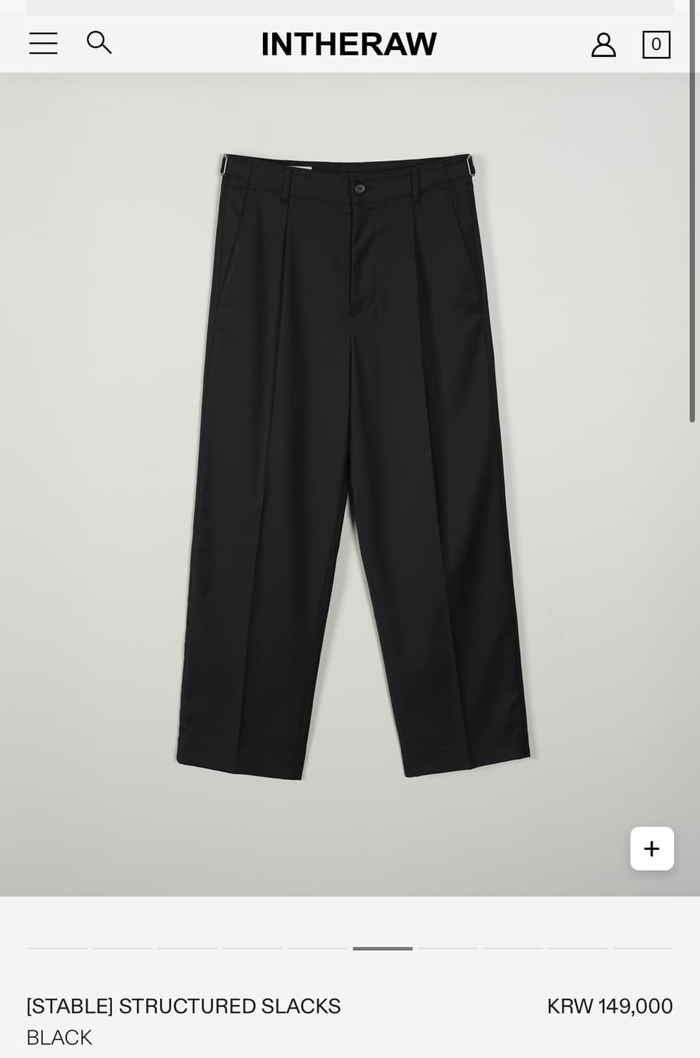 인더로우 스트럭쳐드 슬랙스 블랙 2(32-33) 상품이미지2