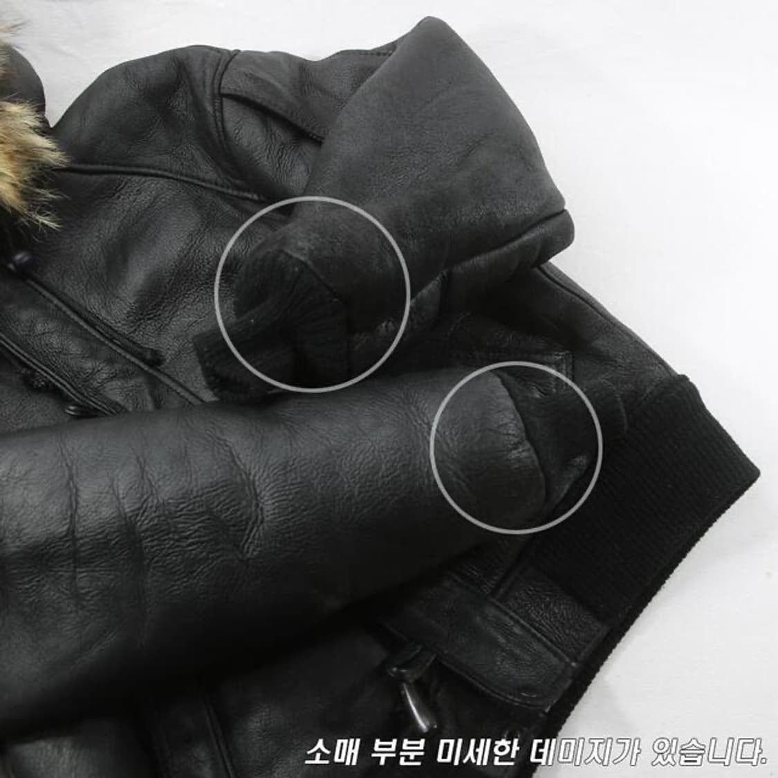 (착용컷) Winny Roaste 후드 레더 점퍼 상품이미지8